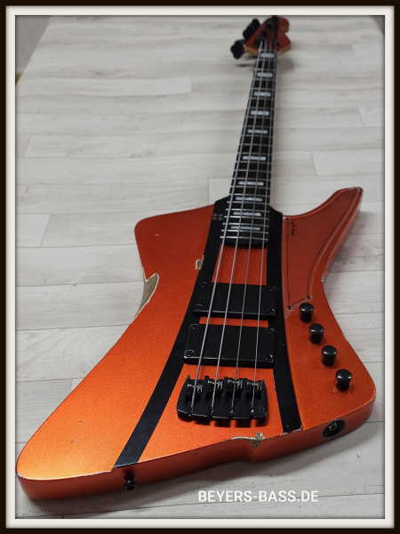 Sandberg Forty Eight VM4 Ebony, Hardcore Aged Reserve Orange Metallic/Black Stripes